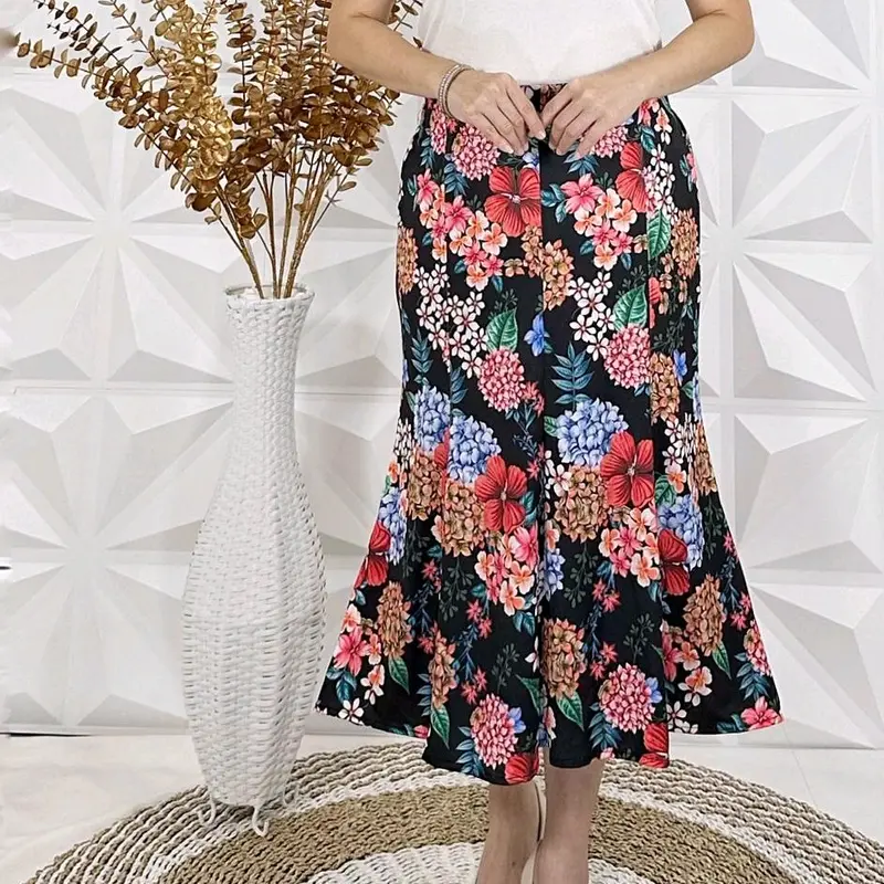Rok Pecah 8 Bahan Kaos Korea  Wanita 1