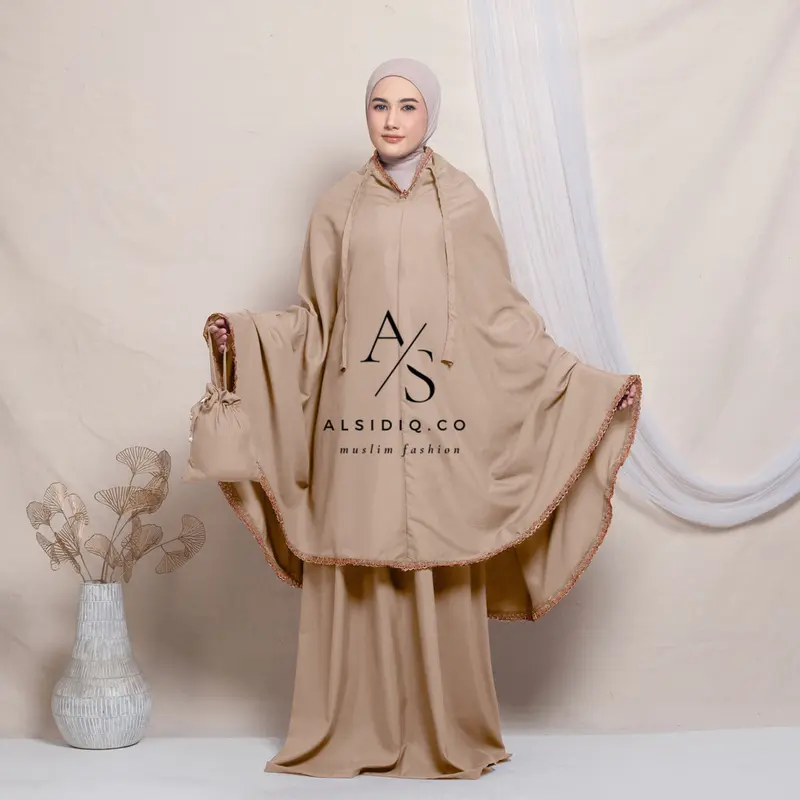 Mukena Dewasa Travelling 2in1 Zayna Resleting Pouch Mini 4