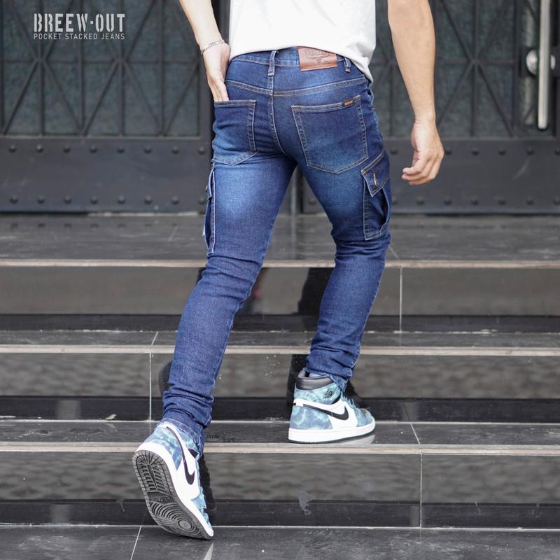 CELANA CARGO CELANA PANJANG JEANS PRIA DENIM SLIMFIT Lembut Stretch Nyaman 5