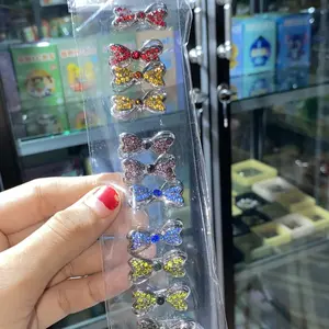 Bros Dagu Korea / Bros Dagu Mini Warna Silver. Gold . Hitam dan Mata Warna Warni