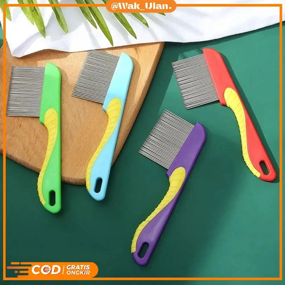 Sisir Rambut Kutu Logam / Serit Logam Kutu / Sisir serit besi kutu Dan Ketombe Gagang Panjang murah