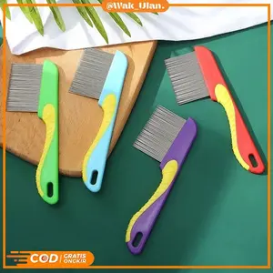 Sisir Rambut Kutu Logam / Serit Logam Kutu / Sisir serit besi kutu Dan Ketombe Gagang Panjang murah