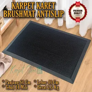 Keset Karet Anti Slip Brushmat 40 X 60 Cm 14 Mili