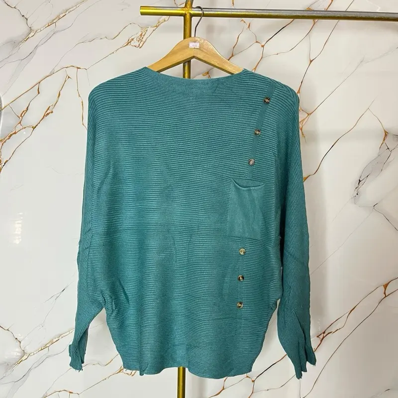 Atasan wanita 0023  Rajut Batwing motif timbul 3