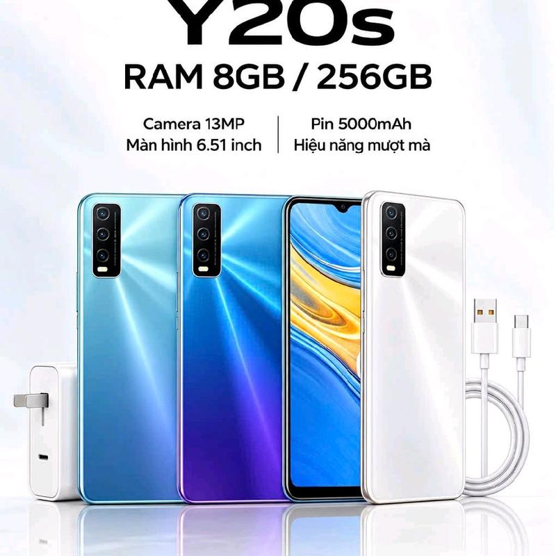 19SD / 2nd hand/Đien thoại  Y20S _Ram8/256gb_ 2Sim 2Song