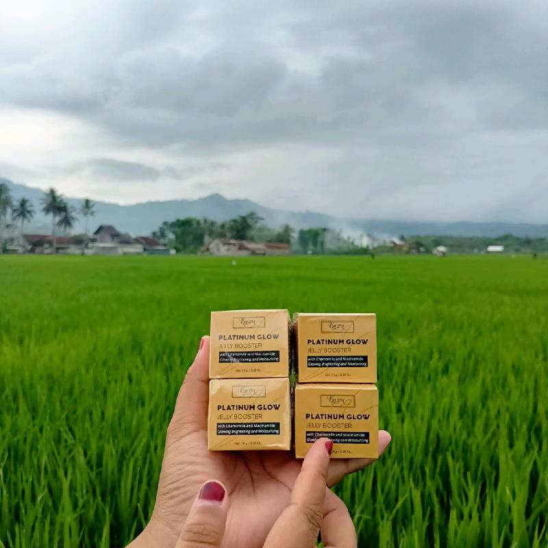Byzoe Glowing Booster Platinum Glow jelly booster mencerahkan mengencangkan wajah Memutihkan Pelembab Pencerah Hitam Perawatan 5