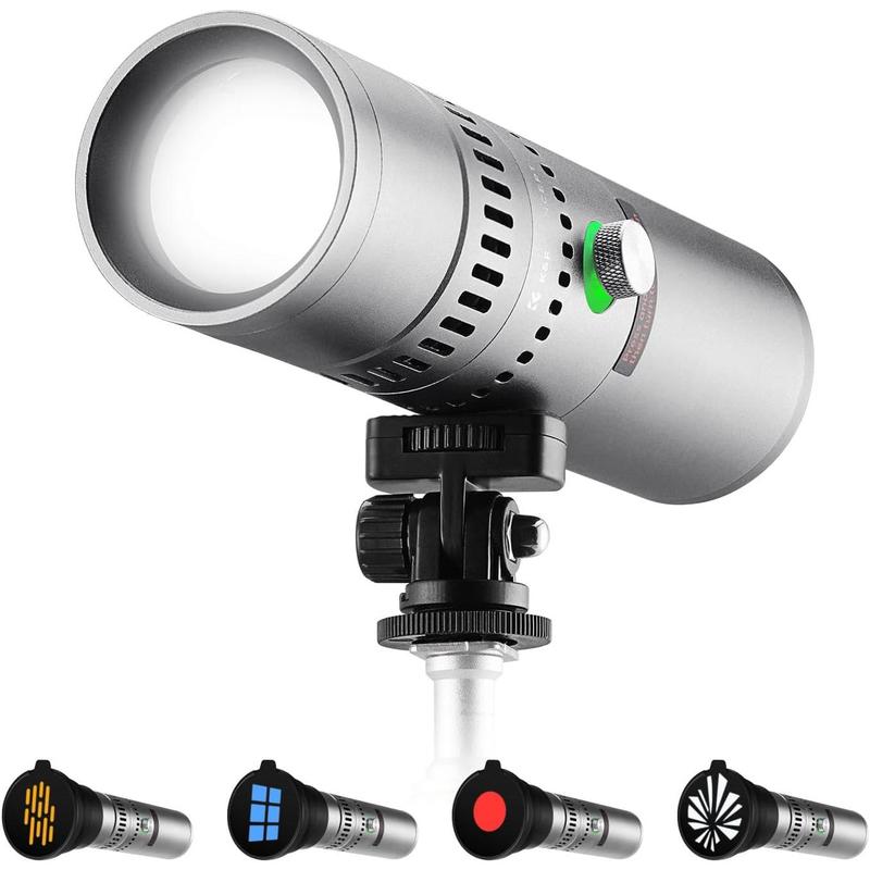 Đèn Flash Chụp Ảnh K&F CONCEPT SP25C 25W RGB với 20 Gobo, Đèn Spotlight Video Di Động Có Thể Điều Chỉnh Độ Sáng 9000mAh, Đèn Studio 4000 Lux dành cho Chụp Ảnh Chân Dung, Quay Video & Tạo Nội Dung