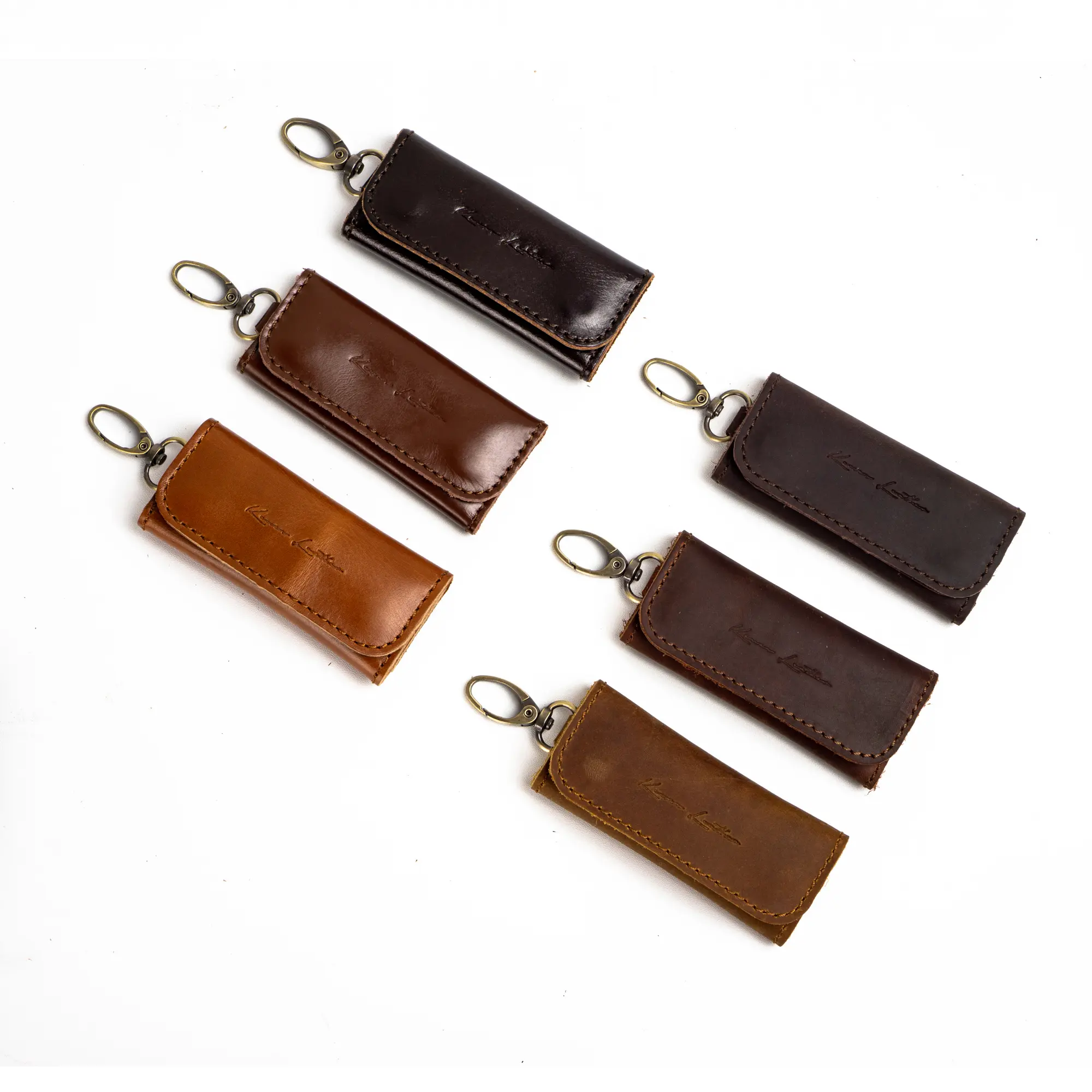 Kenes Leather Dompet Stnk Kulit Asli Gantungan Kunci Eksklusif KEYCHAIN F Kulit - Free Grafir Nama