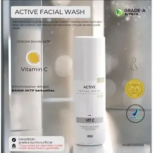 FACIAL WASH GRADE A BY TMCO -100ml UNTUK MEMBERSIHKAN KOTORAN DI KULIT WAJAH
