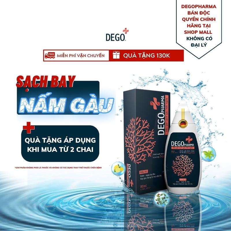 Dầu Gội Đầu Ngừa Gàu Nấm Ngứa DEGO 80ml - Chiết xuất thiên nhiên từ vỏ cây táo dại Zizyphus