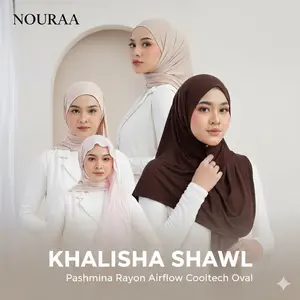 NOURAA- KHALISHA SHAWL - PASHMINA RAYON AIRFLOW COOLTECH OVAL - PASHMINA OVAL BASIC