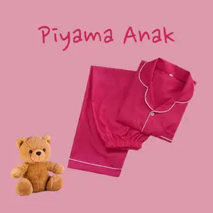 Setelan Piyama Anak Lengan Pendek | Set Baju Tidur Kids | Perempuan&Laki-Laki | Celana Panjang