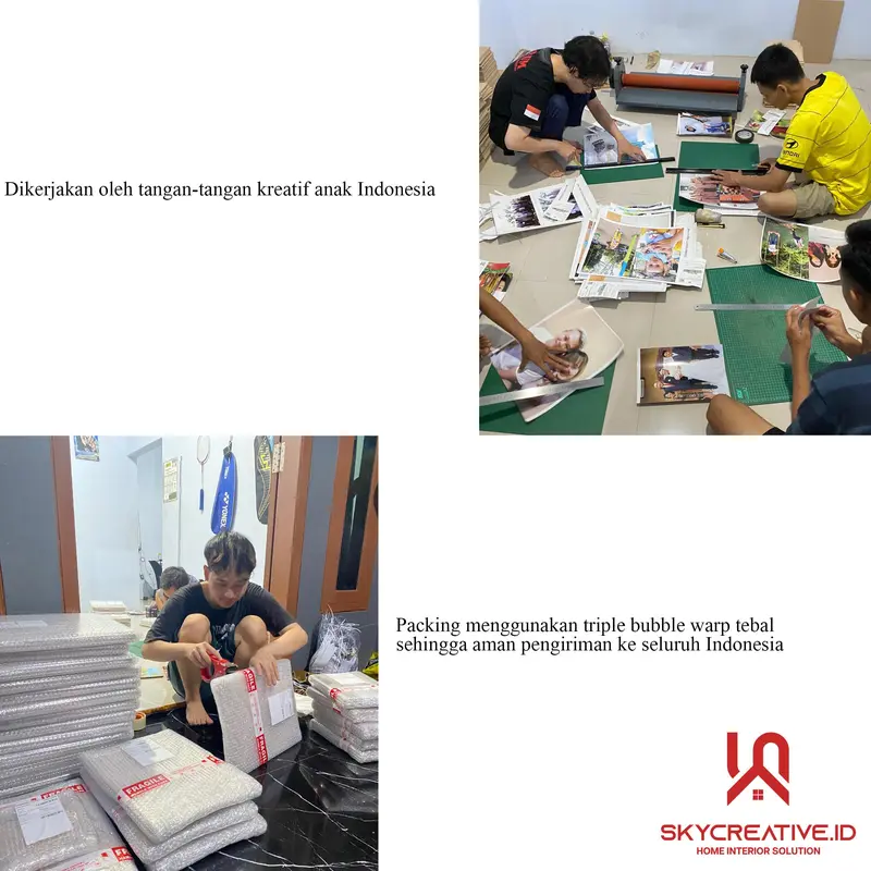 (9 PCS) PAKET KODE 144 CETAK FOTO + BINGKAI MDF Dipasang di Dinding Modern Dekorasi Bukan Musiman dinding 4