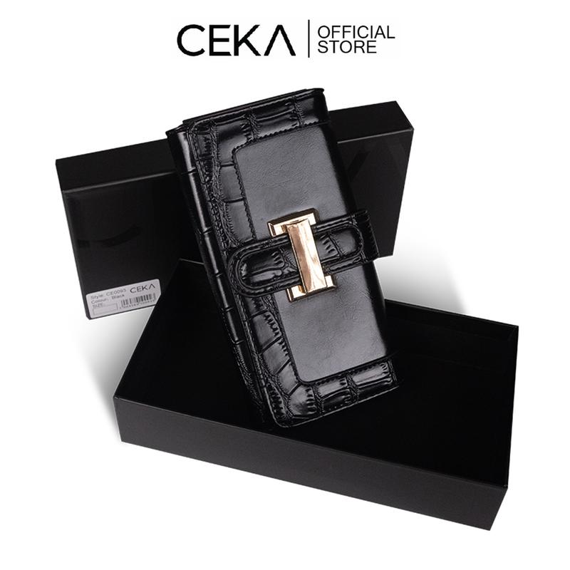 CEKA Dompet Wanita Serbaguna Panjang Dompet Croco Kulit Dompet Kartu Terbaru - Lindex Long Wallet 1