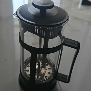 One Two Cups French Press Coffee Maker Pot Plunger Glass - FN40