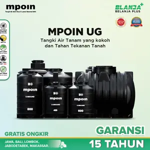 Tandon Toren Air Uground 400 - 2000 Liter MPOIN Anti Virus Anti Bakteri Anti Lumut Garansi 15 Tahun