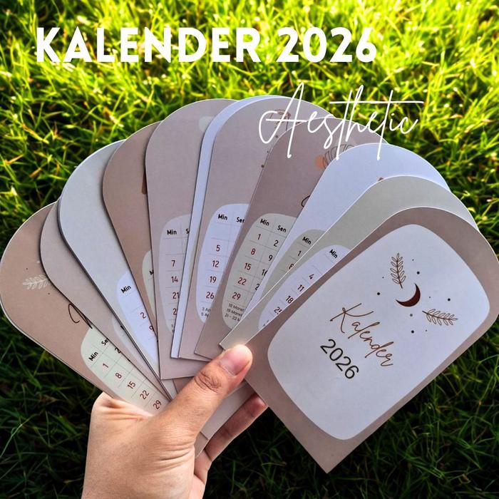 Gambar LEMBAR BELAJAR Kalender Meja Mini Aesthetic 2026 Tatakan Kayu - Floral Kalender dari Lembar Belajar Kab. Purworejo 5 Tokopedia