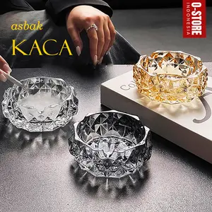 Asbak Aesthetic Unik Asbak Kaca Tebal Premium Ashtray Cup Asbak Estetik Palermo