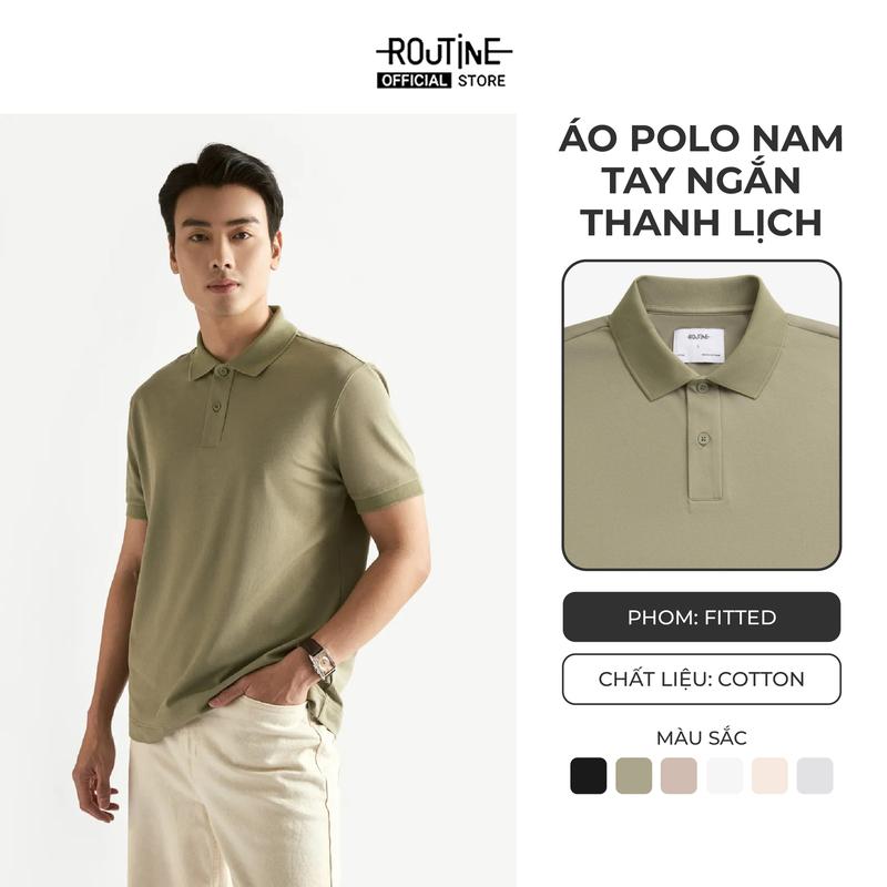 Áo Polo Nam Basic Trơn Thoáng Khí Chống Nhăn Form Tôn Dáng - Routine 10S26POL032