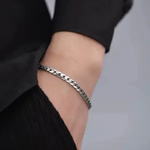 Gelang Sisik Naga Titanium Stainless Steel Pria/Wanita - Variasi Cantolan Udang & Clip Bracelets Rantai Hadiah Elegan