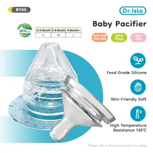 Dr. Isla BY05 Liquid silicone Cross hole Anti-Inflation High-Temperature Resistant Suitable for 5.5cm diameter Baby Pacifier