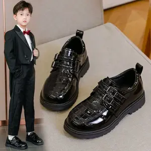 SEPATU PANTOFEL ANAK LAKI-LAKI FORMAL GLOSSY PREMIUM - SEPATU PESTA ANAK MODEL OXFORD ELEGANT - SEPATU FORMAL ANAK LAKI-LAKI HITAM 27-38