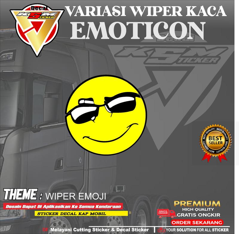 variasi wiper kaca emot/emoji kipas kaca mobil 4