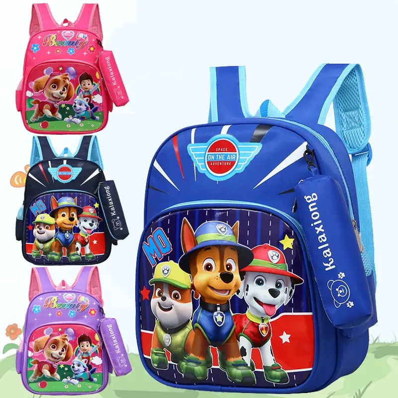 PAW Patrol Kids Backpack Cartoon Elementary Student School Bag Cute Large Capacity With Pencil Case