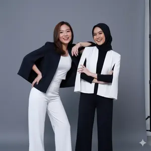 Blazer Cape Wanita best Outer korean plain Formal Nyaman