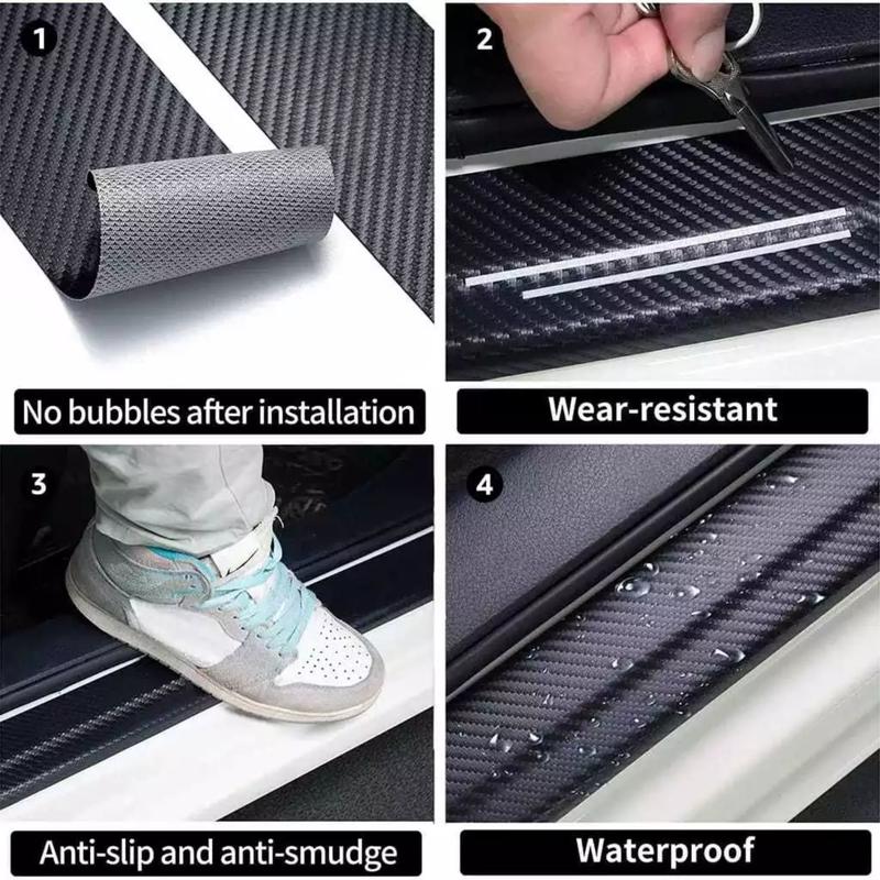 stciker pelindung pijakan kaki carbon 3d mobil daihatsu xenia unevesal semua mobil daihatsu xenia bias cod 9
