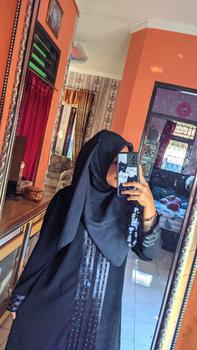 Product Review of Abaya Gamis ALKHATIB Hitam Nella Motif Jetblack Ready Wanita Muslim Grade A Ukuran S M L XL XXL gamisabaya from a**1 0