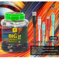 Gambar [isi 25] LENYES LC923 2a anti putus fast charging universal sync data cable kabel cas 1 meter toples - TYPE C dari LENYES INDONESIA Kota Administrasi Jakarta Pusat 4 Tokopedia