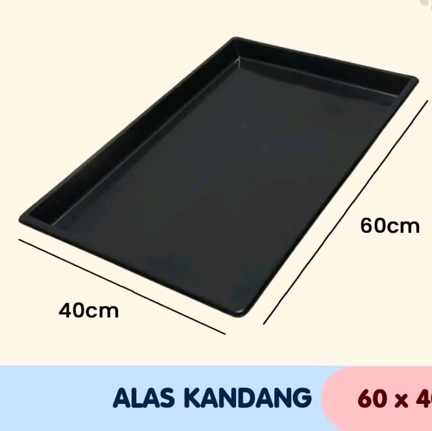 Tatakan Plastik Alas Nampan Kotoran Kandang Hewan Size 60x40cm Bahan Plastik Tebal Tidak Mudah Pecah Alas Kandang