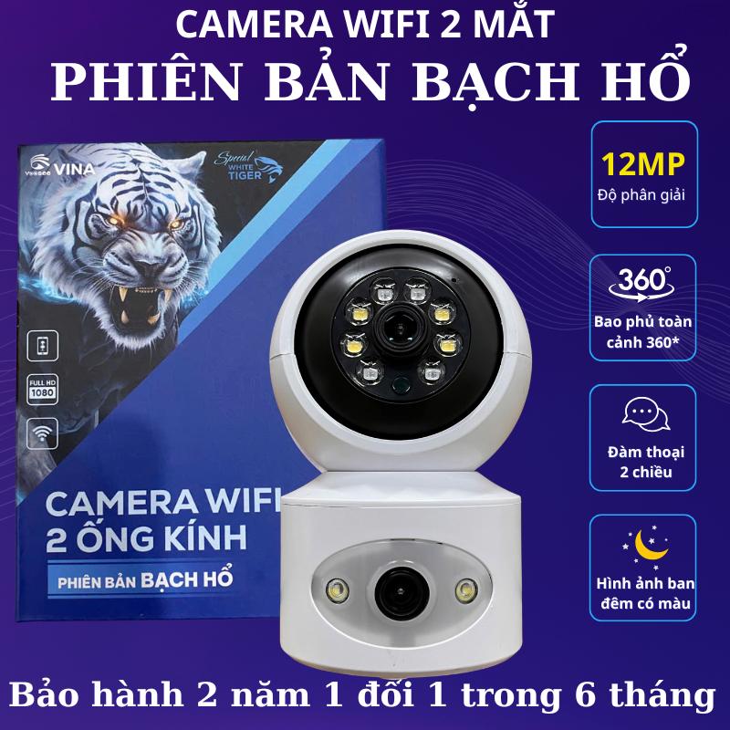 [DEAL ĐỘC QUYỀN] Camera WIFI yoosee 2 mắt trong nhà PHIÊN BẢN BẠCH HỔ, quay đêm có màu, góc rộng, đàm thoại chiều, xoay 360° tại TECHZONE VN Led Chụp Ảnh