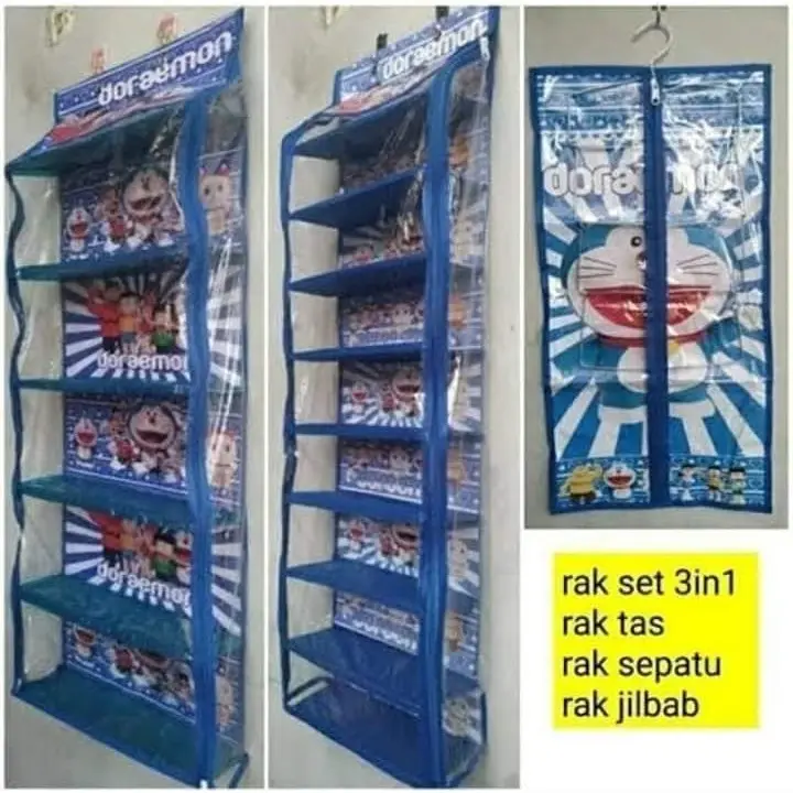 Rak Set 3 in 1 rak sepatu rak tas rak jilbab