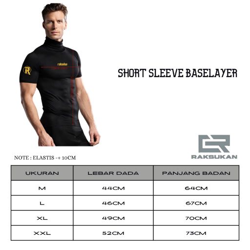 BAJU MANSET LOGO M1ZUN0 BASELAYER LENGAN PENDEK KAOS OLAHRAGA GYM FITNETS UNISEX BB 45-80 KG