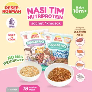 Resep Roemah / Nasi Tim dengan NutriProtein / Toddler & Kids NutriProtein Rice / Beras MPASI Organik / Toddler & Kids