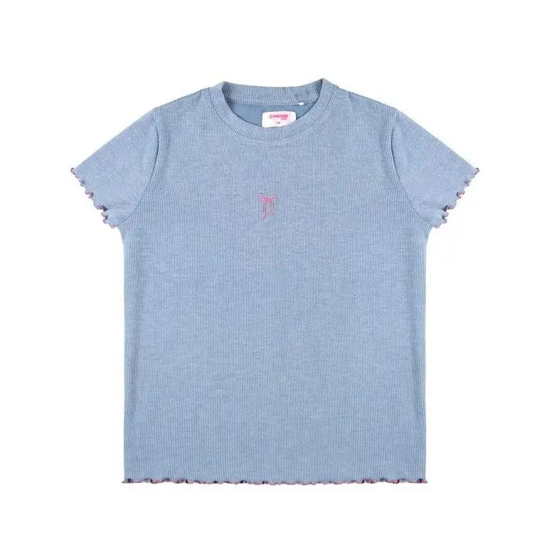 3Second Kids Girl's T-Shirt Short Sleeve Slim Fit Lettuce Hem Moly Z02112422
