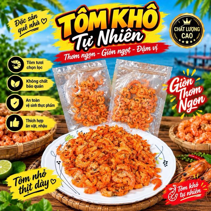 Tôm Khô Cà Mau Tự Nhiên Thơm Ngon Ngọt Đậm Vị Chất Lượng Cao