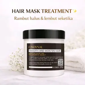 [2 PCS LEBIH HEMAT] CINDYNAL HAIR MASK Rambut Tanpa Catok Cindynal Smooth And Moisten Hair Film No Steaming Salon Conditioner Perawatan