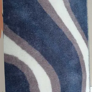 KEEP MAJU Keset Premium Anti Slip Bulu Tebal Keset Kamar Mandi Motif Biru Elegan Menyerap Air Tinggi Mudah Dibersihkan