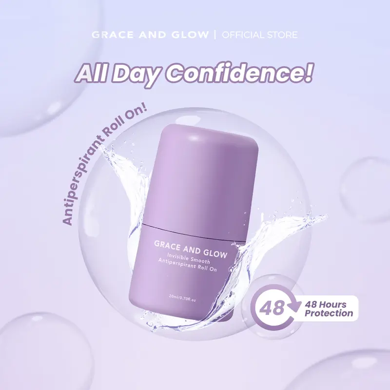 Antiperspirant Roll On 20mL Invinsible Smooth | Grace and Glow | Deodoran Anti Bau & Keringat Berlebih | Mengurangi Keringat Berlebih Pada Ketiak Hingga 48 Jam 0