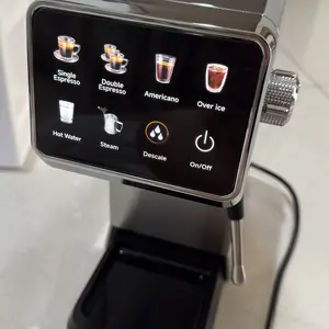 Ecohome Semi-automatic Espresso Machine EEM888 Mesin Kopi Espresso desain stylish dengan Tekanan 20 Bar untuk Pemakaian Rumah Layar Touchscreen
