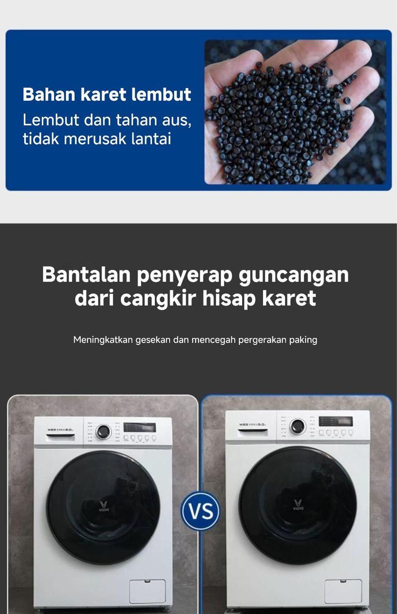 Product Introduction of [Bantalan kaki mesin cuci, bantalan kaki penyerap guncangan] + [Bantalan kaki senyap anti selip rumah tangga] + [Bantalan kaki anti selip anti getar] 3