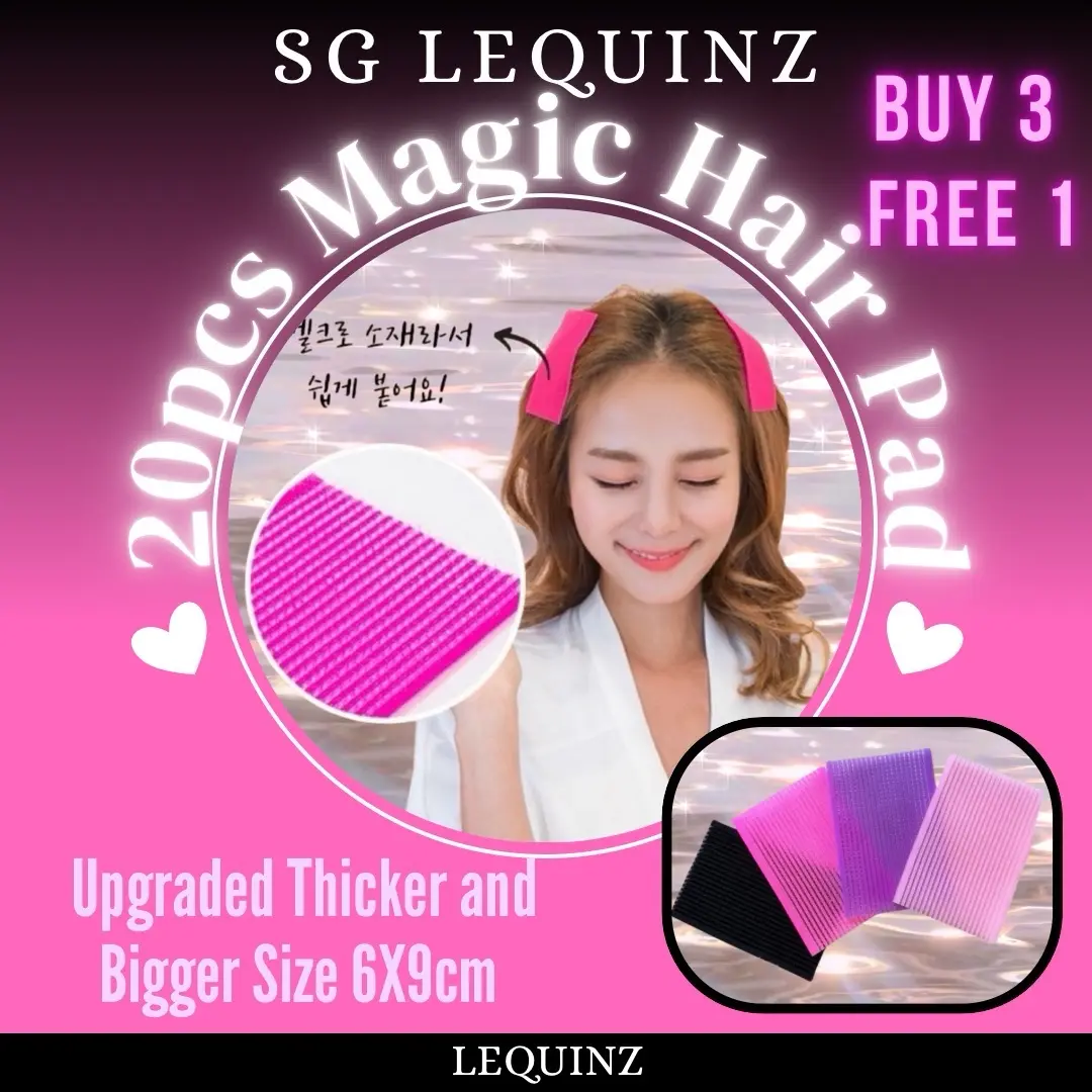 {SG} LEQUINZ 20pcs Magic Hair Velcro Pad Fringe Stick On Hair Tools Hair Styling