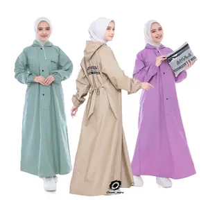 Akula Jas Hujan Gamis Mantel Dewasa Bahan Tebal Awet Anti Rembes