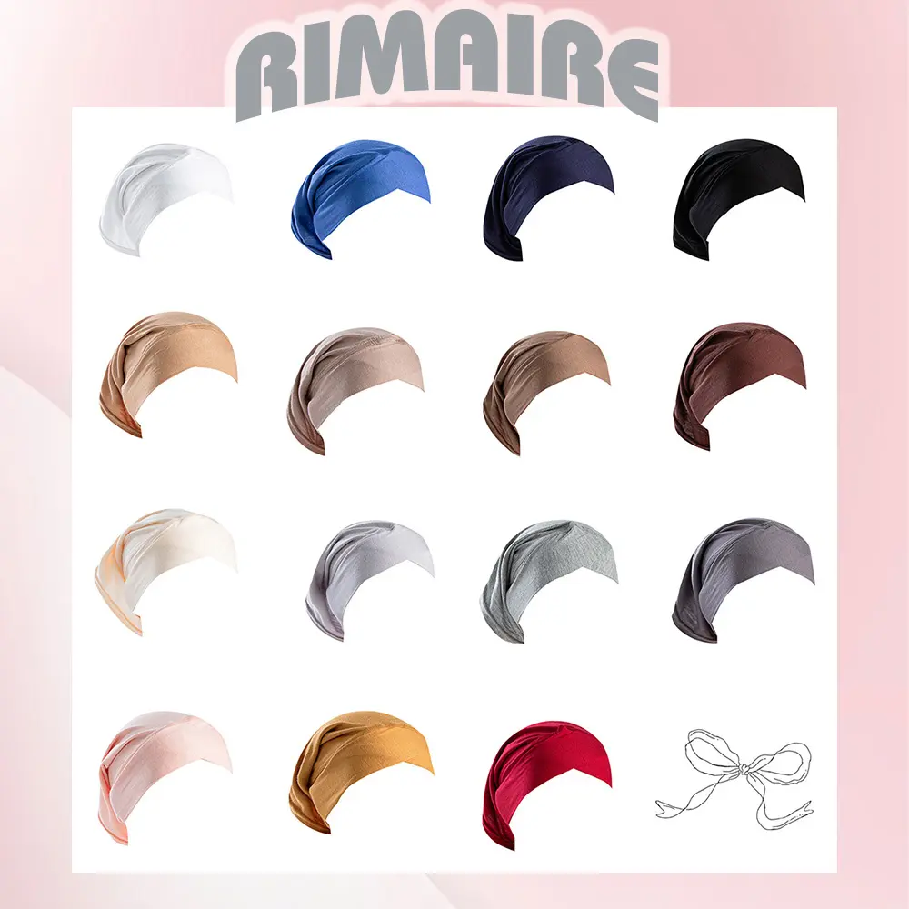RIMAIRE Inner Hijab Mercerized Cotton Bottom Cap Soft Cap