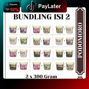 PAKET BUNDLING ISI 2 Selai Collins Dip Glaze 300 gr All Varian Cokelat, Strawberry, Tiramisu, Green Tea/Matcha, Milk, Taro