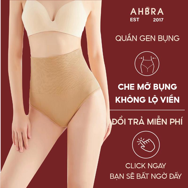 Quần Gen Bụng Định Hình AHBRA FG01 Cạp Cao Chống Cuộn Mặc Trong Váy Ôm Body Cho Nữ