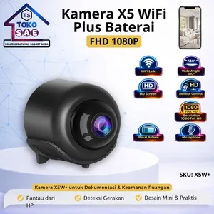 Tokosae X5+ WiFi Camera HD Dengan Baterai Video Recorder Monitoring HP Jarak Jauh Support App YXLITE